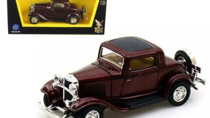 Buy 1932 Ford 3-Window Coupe Burgundy 1/43 Diecast Model by Road Signature