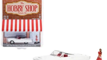 1965 Ford Thunderbird Convertible Diecast Model - Greenlight Hobby Shop Series 14