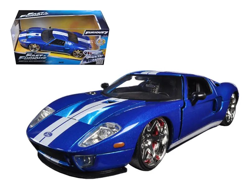 Diecast Model Cars wholesale toys dropshipper drop shipping Ford GT "Fast & Furious 7" Movie Blue 1/24 Jada 97177 drop shipping wholesale drop ship drop shipper dropship dropshipping toys dropshipper diecast drop shipper dropshippers. Experience Speed: Ford GT Blue with White Stripes for Sale