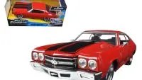 Dom's Chevrolet Chevelle SS Red with Black Stripes - Iconic Muscle Car from Fast & Furious