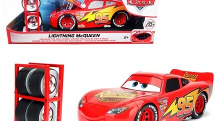 Lightning McQueen #95 Red with Extra Wheels Disney & Pixar "Cars" Movie "Hollywood Rides" Series Diecast Model Car by Jada