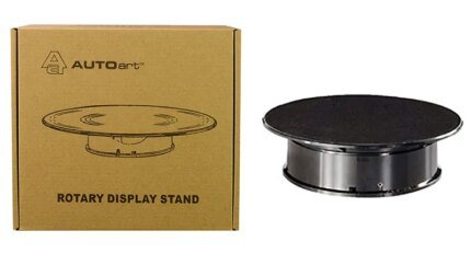 Rotary Display Turntable Stand Small 8 Inches with Black Top for 1/64, 1/43, 1/32, 1/24 Scale Models by Autoart
