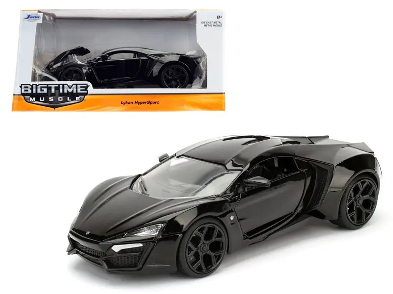 Lykan Hypersport Glossy Black 1/24 Diecast Model by Jada – Premium Collectible Car
