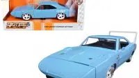 1969 Dodge Charger Daytona Light Blue Diecast Model - Jada Bigtime Muscle 1/24