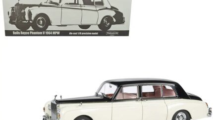 1965 Rolls Royce Phantom V Diecast Model 1/18 - Duotone Ivory & Black by Paragon Models