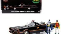 Classic Batmobile 1/18 Diecast Model with Lights & Figures - 80 Years of Batman by Jada