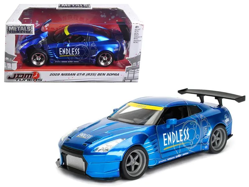 2009 Nissan GT-R R35 Ben Sopra Blue JDM Tuners 1/24 Diecast Model by Jada