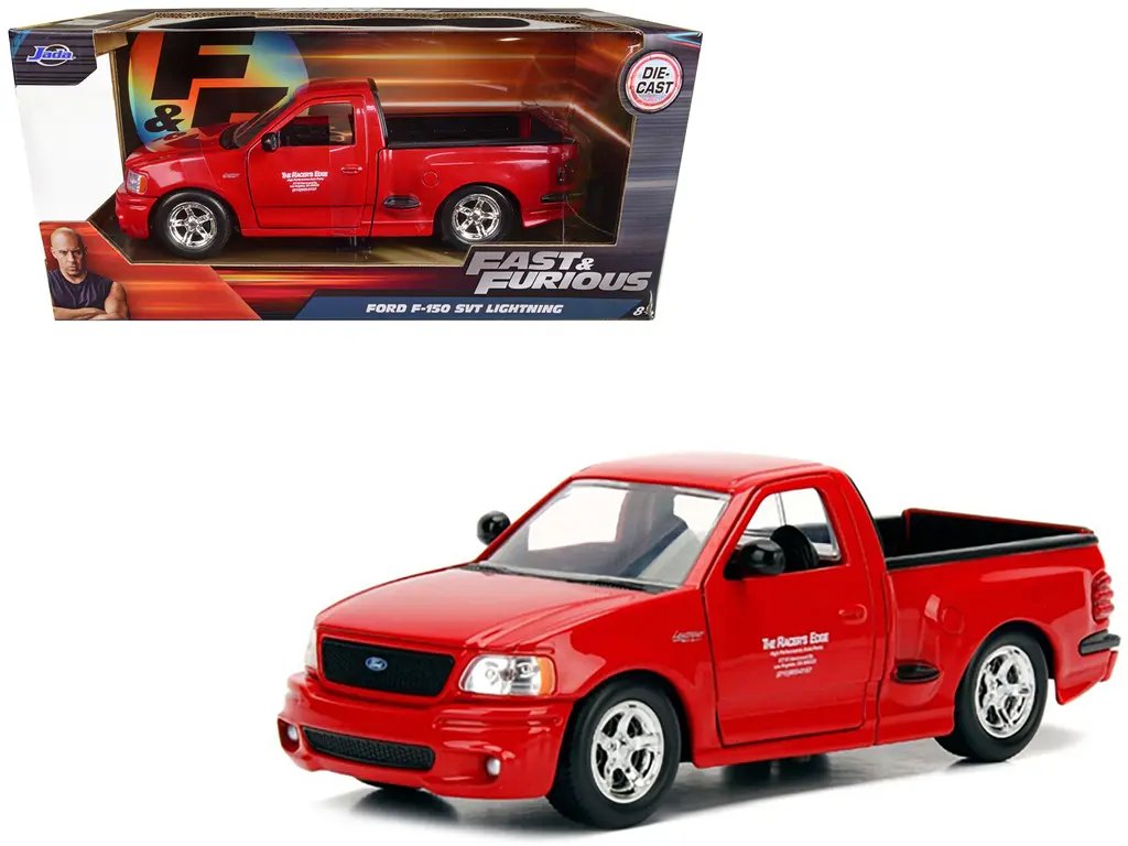 Diecast Model Cars wholesale toys dropshipper drop shipping Brian's Ford F-150 SVT Lightning Pickup Truck Red Fast Furious Movie 1/24 Jada 99574 drop shipping wholesale drop ship drop shipper dropship dropshipping toys dropshipper diecast drop shippe Brian's Ford F-150 SVT Lightning Pickup Truck Red "Fast & Furious" Movie 1/24 Diecast Model Car by Jada