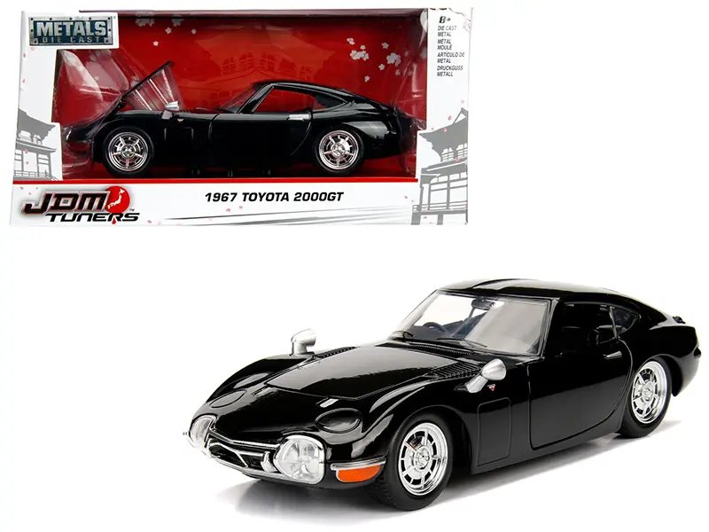 1967 Toyota 2000GT Coupe Black JDM Tuners 1/24 Diecast Model by Jada