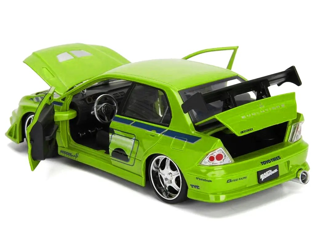 Diecast Model Cars wholesale toys dropshipper drop shipping Brian's Mitsubishi Lancer Evolution VII The Fast and the Furious Movie 1/24 Jada 99788 drop shipping wholesale drop ship drop shipper dropship dropshipping toys dropshipper diecast dr Brian's Mitsubishi Lancer Evolution VII: Iconic Green Fast & Furious Car