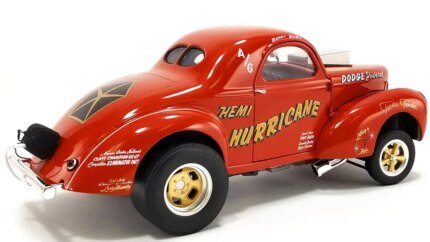 Limited Edition 1940 Gasser 'Hemi Hurricane' Orange 1/18 Diecast Model by ACME - Only 500 Worldwide