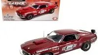 Limited Edition 1969 Ford Mustang BOSS 429 Gasser Diecast Model - Dark Red Metallic by ACME