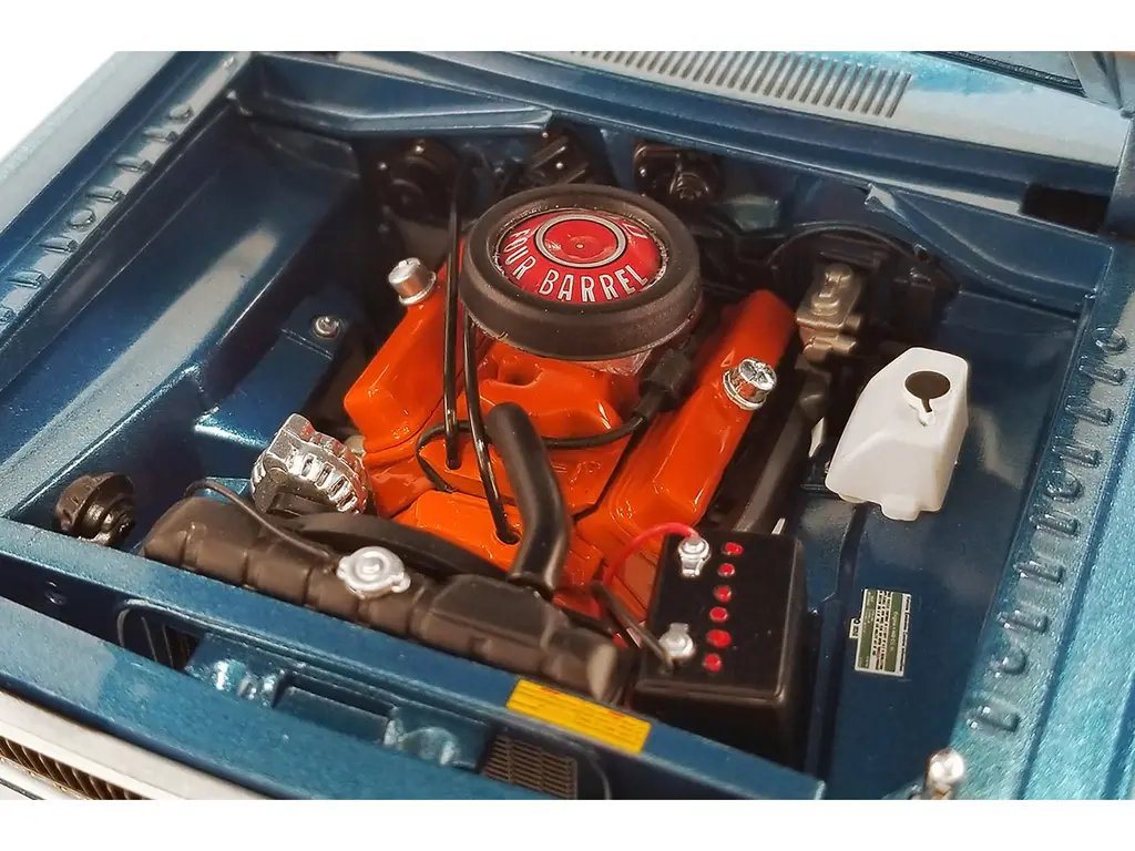 Limited Edition 1970 Dodge Dart Swinger Blue Metallic 1/18 Diecast Model by ACME 2 Limited Edition 1970 Dodge Dart Swinger Blue Metallic 1/18 Diecast Model by ACME - Image 2