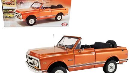Limited Edition 1971 GMC Jimmy Orange Metallic Diecast Model 1/18 by ACME - Only 948 Worldwide