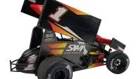 2022 Jamie Veal #1 SWI Earthworks Winged Sprint Car 1/18 Diecast Model by ACME