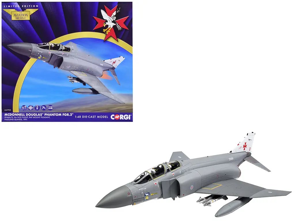 1/48 Diecast McDonnell Douglas Phantom FGR.2 #1435 Flight RAF Falklands 1991 by Corgi
