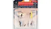 Limited Edition 'Hang Loose' 5-Piece Diecast Set: 1/64 Scale Surfer Figures & Dog by American Diorama