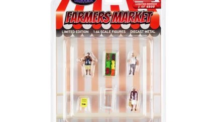 Limited Edition 1/64 Scale Farmers Market Diecast Set by American Diorama - 6 Piece Collectible