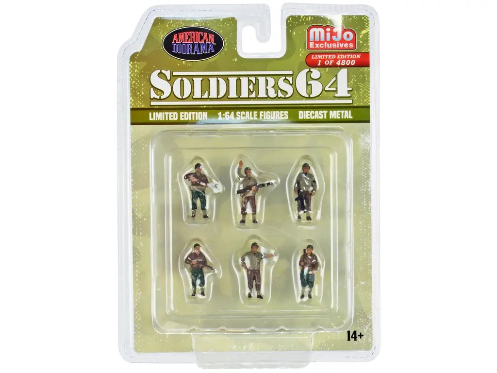 Limited Edition Soldiers 64 Diecast Military Figures Set – 1/64 Scale by American Diorama