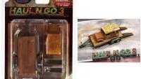 Limited Edition Haul N Go 3 Diecast Model Set: 1/64 Scale Flatbed Trailer & Abandoned Car by American Diorama