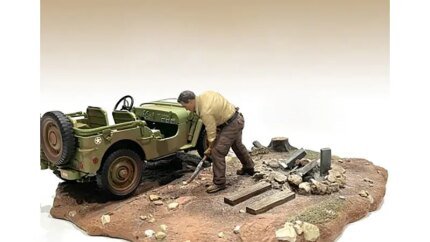 4X4 Mechanic Figure for 1/18 Scale Models - American Diorama Collectible