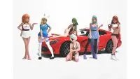 Cosplay Girls 6-Piece Figure Set for 1/18 Scale Models by American Diorama