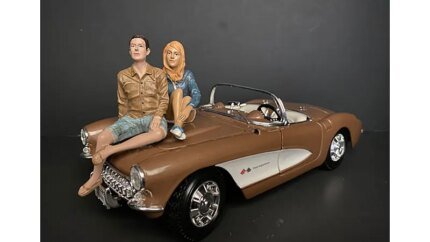 Seated Couple Release III Figurine Set for 1/18 Scale Models by American Diorama