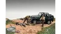 4X4 Mechanics Diecast Figure Set for 1/43 Scale Models by American Diorama - 2 Piece Set