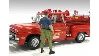 Realistic 1/24 Scale 'Firefighters' Off Duty Figure by American Diorama