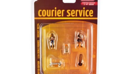 Limited Edition 1/64 Scale Courier Service Diecast Figures Set by American Diorama - Only 4800 Worldwide