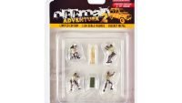 "Off-Road Adventure 2" 6 piece Diecast Set (4 Male Figurines and 2 Accessories) Limited Edition to 4800 pieces Worldwide for 1/64 Scale Models by American Diorama