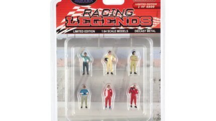Limited Edition Racing Legends 1/64 Diecast Set - 6 Driver Figures by American Diorama