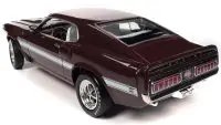 1969 Shelby Mustang GT-500: Iconic Royal Maroon Muscle Car with White Stripes
