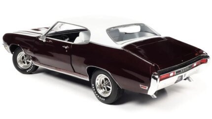 1970 Buick GS Stage 1 Muscle Car in Burgundy Mist Metallic with White Top & Interior