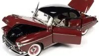 1950 Oldsmobile Rocket 88 Chariot Red 1/18 Diecast Model Car by Auto World - American Muscle Series