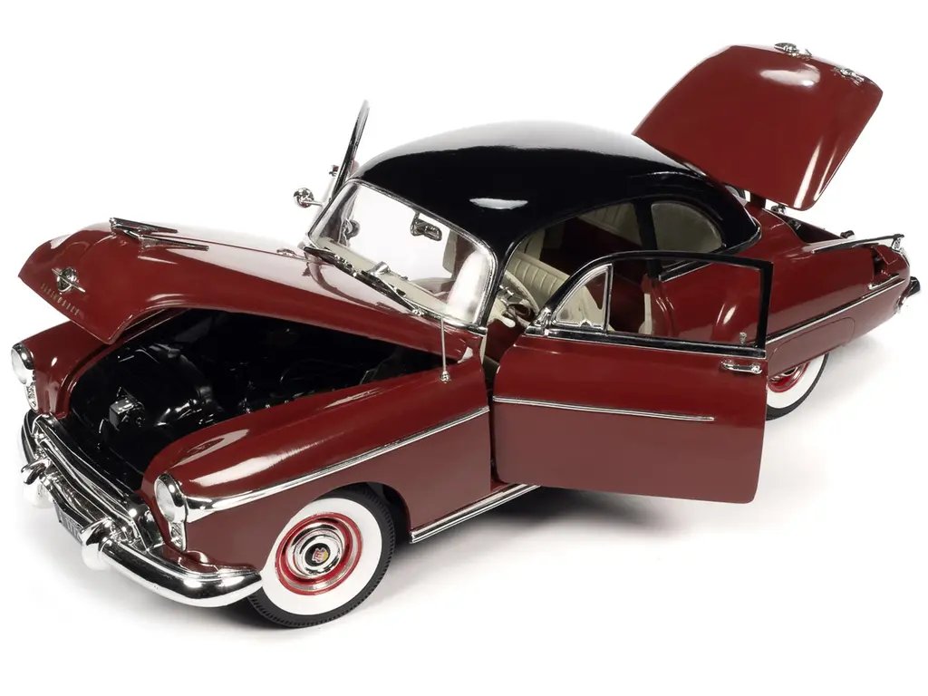 1950 Oldsmobile Rocket 88 Chariot Red 1/18 Diecast Model Car by Auto World – American Muscle Series