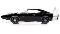 1969 Dodge Charger Daytona X9 Black 1/18 Diecast Model by Auto World - American Muscle Collectible