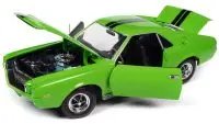 1969 AMC AMX Muscle Car in Big Bad Lime Green with Black Stripes for Sale