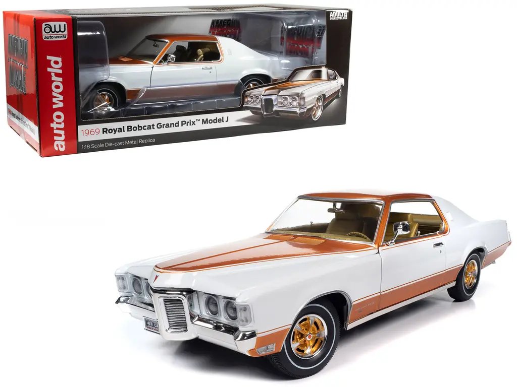 1969 Pontiac Royal Bobcat Grand Prix Model J 1/18 Diecast by Auto World - American Muscle Collectible 2 1969 Pontiac Royal Bobcat Grand Prix Model J 1/18 Diecast by Auto World - American Muscle Collectible - Image 2