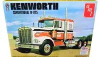Skill 3 Model Kit Kenworth Conventional W-925 Tractor 1/25 Scale Model by AMT
