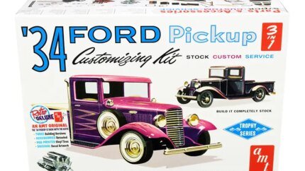 Build Your Dream: AMT 1934 Ford Pickup Truck 3-in-1 Model Kit - Trophy Series 1/25 Scale