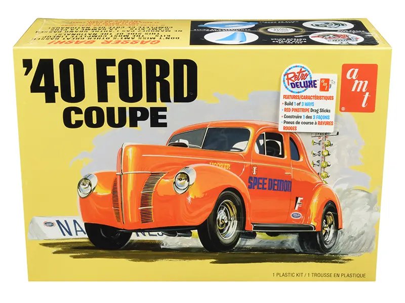 Build Your Dream: AMT 1940 Ford Coupe 3-in-1 Model Kit 1/25 Scale