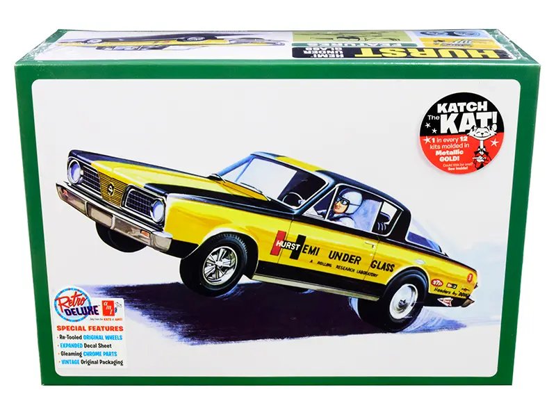 Build the Iconic 1966 Plymouth Barracuda ‘Hemi Under Glass’ 1/25 Scale Model Kit by AMT