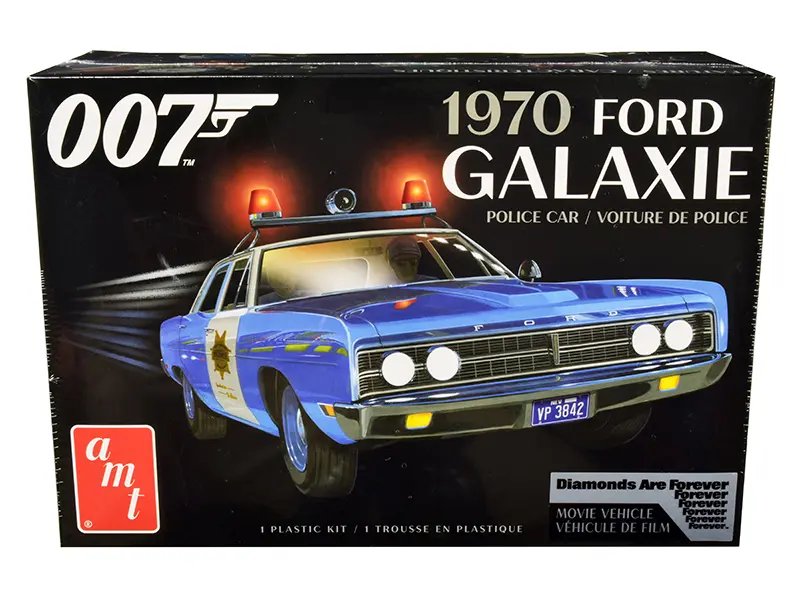 Build the Iconic 1970 Ford Galaxie Police Car from James Bond’s ‘Diamonds Are Forever’ – 1/25 Scale Model Kit by AMT