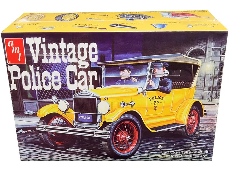 Build Your Own 1927 Ford T Vintage Police Car: AMT 1/25 Scale Model Kit