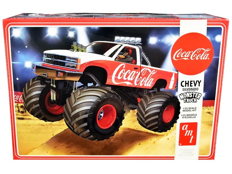 Build Your Own Coca-Cola Chevrolet Silverado Monster Truck: 1/25 Scale Model Kit by AMT