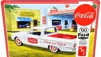 Skill 3 Model Kit 1960 Ford Ranchero with Vintage Ice Chest and Two Bottle Crates "Coca-Cola" 1/25 Scale Model by AMT