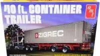 AMT Skill 3 1/24 Scale 40′ Container Trailer Model Kit – Perfect for Hobbyists