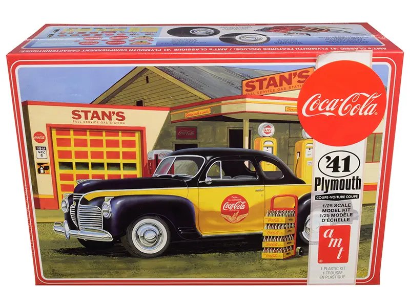 Build the 1941 Plymouth Coupe Coca-Cola Model Kit: AMT 1/25 Scale with Bottle Crates