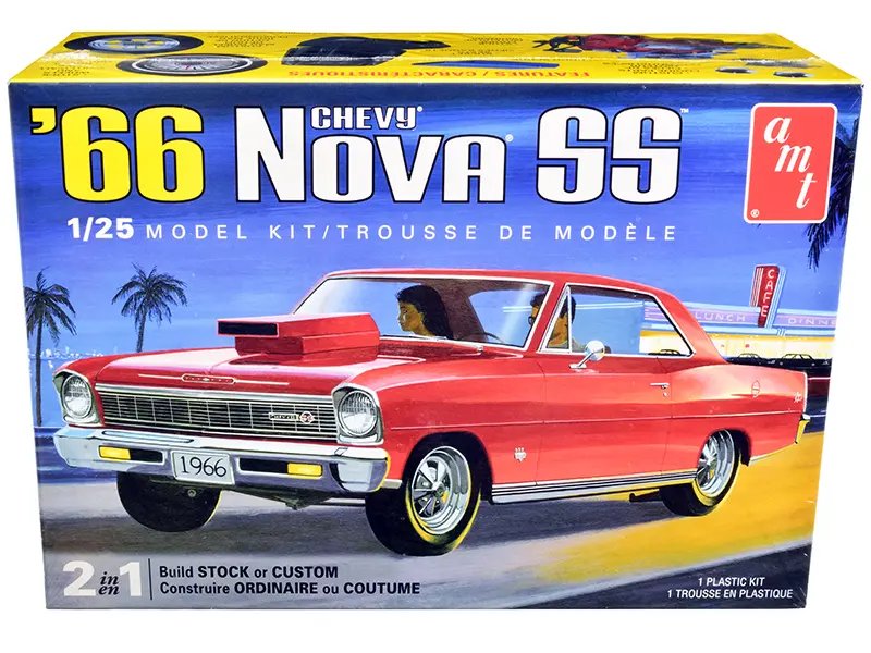 Build Your Dream: 1966 Chevrolet Nova SS 2-in-1 Model Kit by AMT – 1/25 Scale